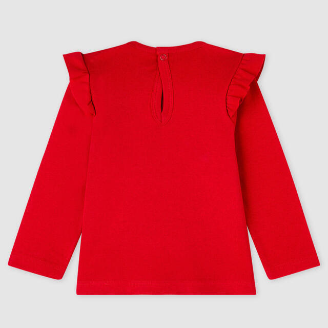 PETIT BATEAU(プチバトー)のmicco様専用　　プチバトー　36m プリント長袖カットソー　赤　レッド キッズ/ベビー/マタニティのベビー服(~85cm)(シャツ/カットソー)の商品写真