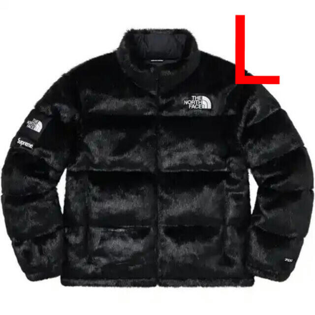 正規 Supreme Jacket Nuptse Fur Faux North Supreme - ダウン