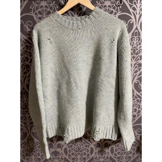 アンユーズド(UNUSED)のUNUSED US1925 CREW NECK DAMAGE KNIT (ニット/セーター)