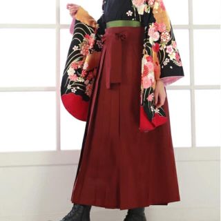 袴単品 無地タイプ　エンジ hakama003(着物)