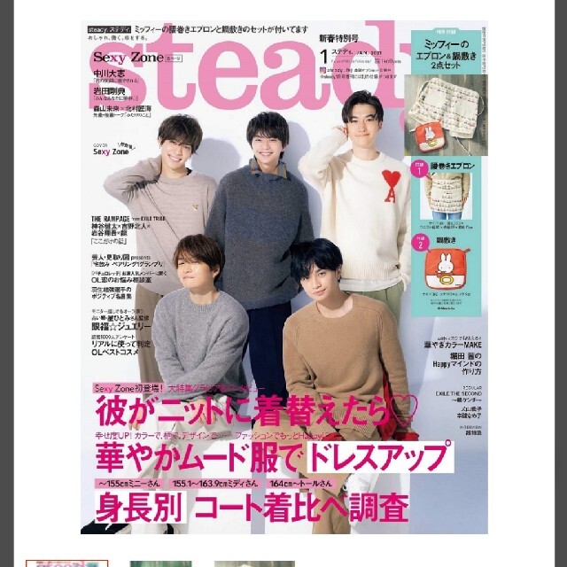 宝島社(タカラジマシャ)の専用です。2021年1月号 steady エンタメ/ホビーの雑誌(ファッション)の商品写真