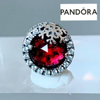 スワロフスキー(SWAROVSKI)の【新品】PANDORA パンドラ チャーム スノーフレーク 赤 S925(チャーム)