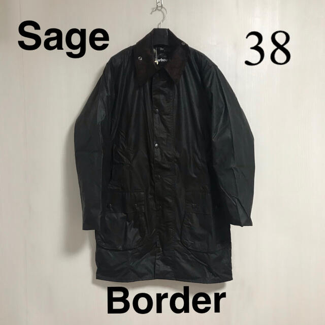 新品 Barbour Border Sage 38 バブアー ボーダー セージ