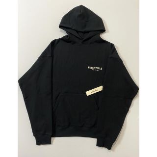 フィアオブゴッド(FEAR OF GOD)の新品　正規品　FOG ESSENTIALS パーカー black Lサイズ(パーカー)