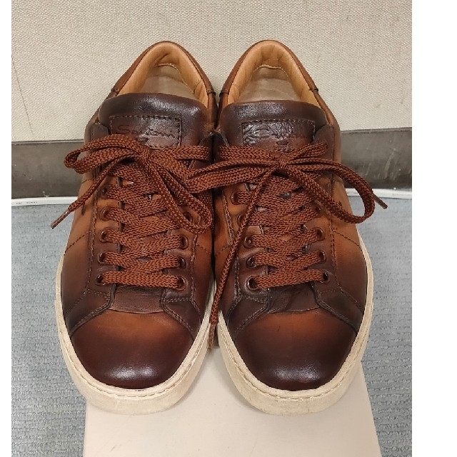 Santoni(サントーニ)の【中古美品】サントーニ レザーローカットスニーカー サイズ 5 1/2 ブラウン メンズの靴/シューズ(スニーカー)の商品写真