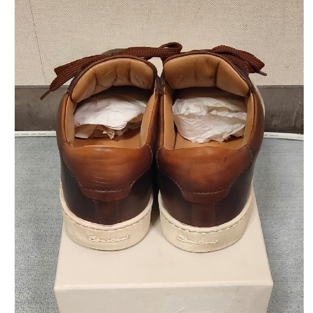 Santoni(サントーニ)の【中古美品】サントーニ レザーローカットスニーカー サイズ 5 1/2 ブラウン メンズの靴/シューズ(スニーカー)の商品写真