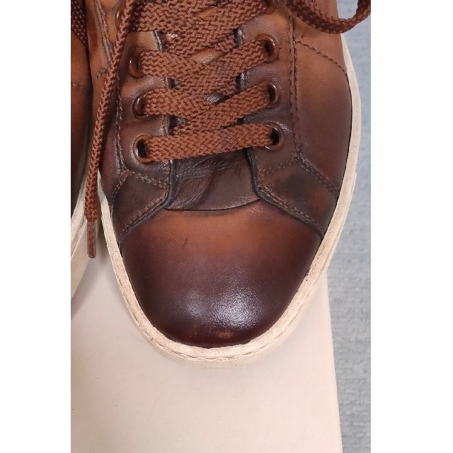 Santoni(サントーニ)の【中古美品】サントーニ レザーローカットスニーカー サイズ 5 1/2 ブラウン メンズの靴/シューズ(スニーカー)の商品写真