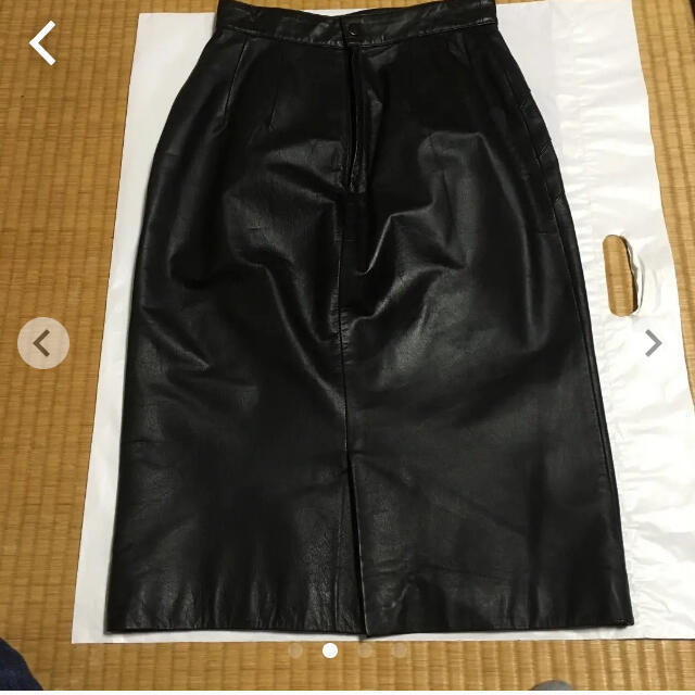 本革　スカート　ウエスト63 レディースのスカート(ひざ丈スカート)の商品写真