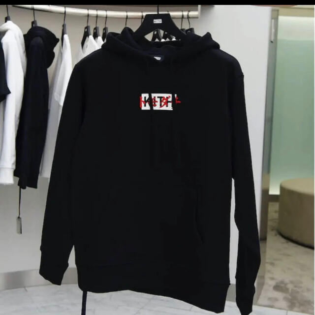 kith tokyo box logo hoodie トモダチ　パーカー　黒　L