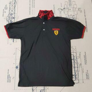 フェラーリ(Ferrari)のFerrari ポロシャツ ブラック フェラーリ 古着 メンズ M (ポロシャツ)