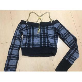 ダイア(d.i.a)のd.i.a♡チェック柄ショートニットTOPS(ニット/セーター)