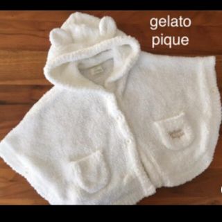 ジェラートピケ(gelato pique)のジェラートピケ　ポンチョ　ケープ　ジェラピケ　くま耳　クマ耳(ジャケット/コート)