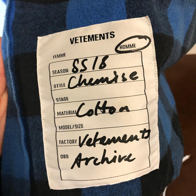 大特価vetements オーバーサイズキルティングシャツ(中綿有)