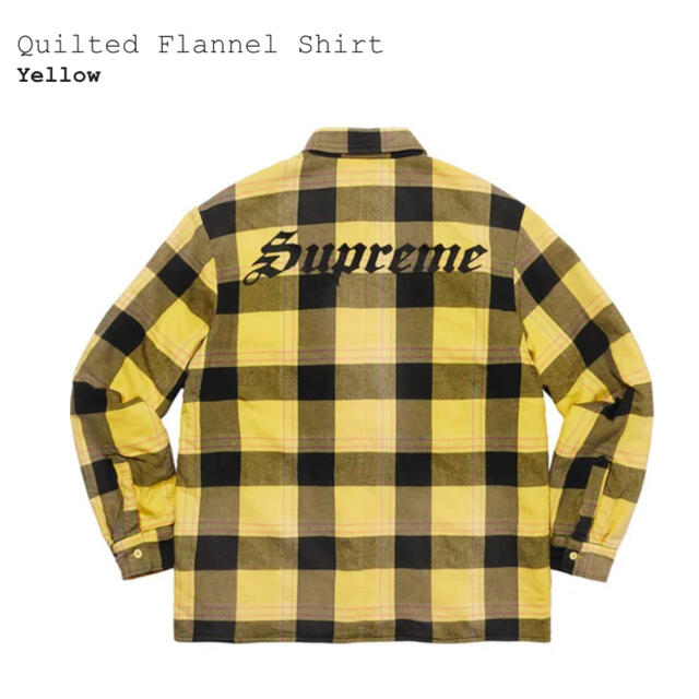 Supreme Quilted Flannel Shirt XL Yellow