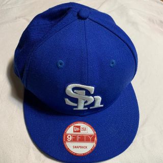 ニューエラー(NEW ERA)の【SoftBank】ソフトバンクホークス　NEW ERAキャップ（青）(応援グッズ)