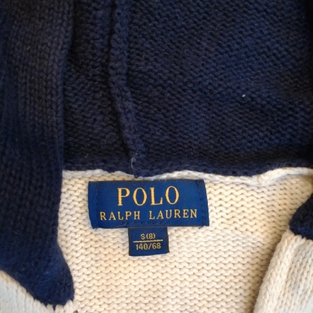 POLO RALPH LAUREN(ポロラルフローレン)のラルフローレン　ニットパーカー　140cm キッズ/ベビー/マタニティのキッズ服男の子用(90cm~)(ニット)の商品写真