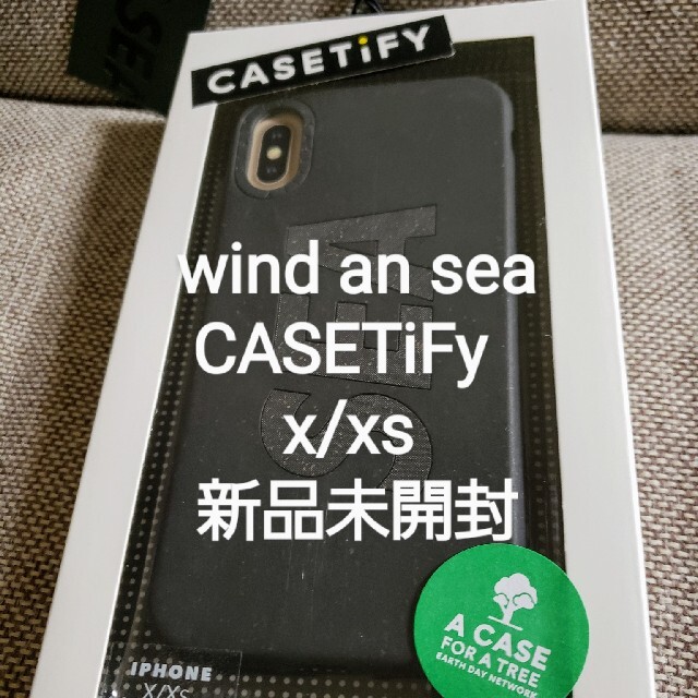 wind and sea×CASETiFy iPhone x/xs ブラック スマホ/家電/カメラのスマホアクセサリー(iPhoneケース)の商品写真