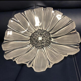 花のアートガラス皿(食器)