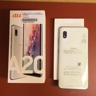 ギャラクシー(Galaxy)のGalaxy A20  新品未使用　au Whiteホワイト　スマホ(スマートフォン本体)