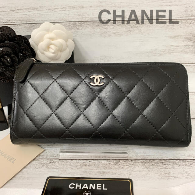 CHANEL(シャネル)のCHANEL✨シャネル✨マトラッセ✨ラムスキンL字型✨ラウンドファスナー✨長財布 レディースのファッション小物(財布)の商品写真