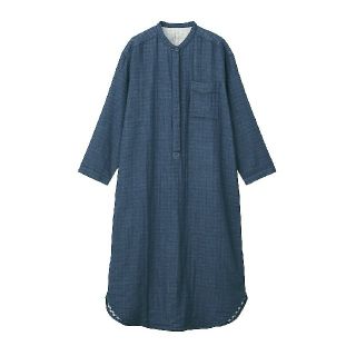 ムジルシリョウヒン(MUJI (無印良品))の■新品■ 無印良品 インド綿 四重ガーゼクルタ／Ｓ～Ｍ／ネイビー (パジャマ)