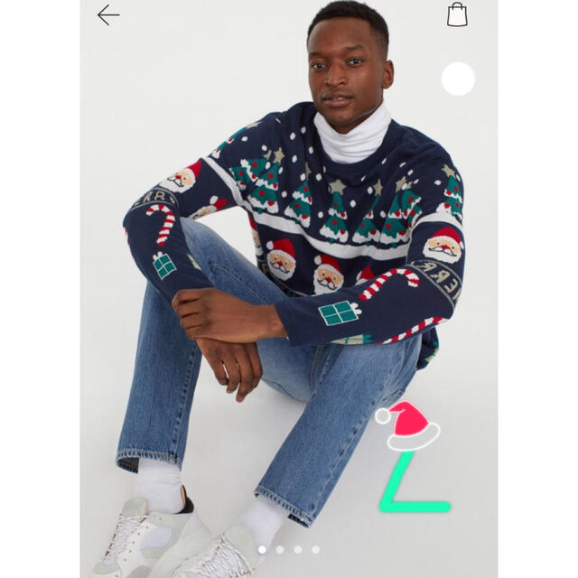 H&M(エイチアンドエム)のH＆M 🎄クリスマスセーター L 新品未使用 メンズのトップス(ニット/セーター)の商品写真