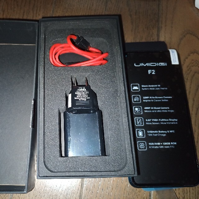 新品　UMIDIGI F2 スマートフォン　ブラック　日本語 simフリー