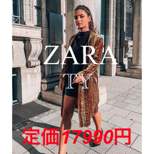 ZARA - 完売品 ザラ シルク ベルベット フロックコート ZARA - 完売品 ザラ シルク ベルベット フロックコート