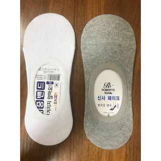 韓国製　男性用カバーソックス　2枚　XL(ソックス)