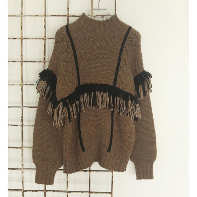 TODAYFUL Fringe Turtle Knit フリンジタートルニット