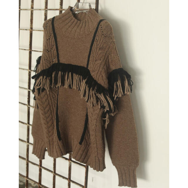 TODAYFUL Fringe Turtle Knit フリンジタートルニット