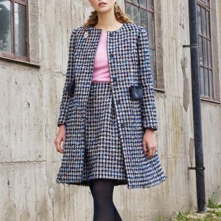 TOCCA - 【値下げ】美品 TOCCA ロングコート ツイード ノーカラー