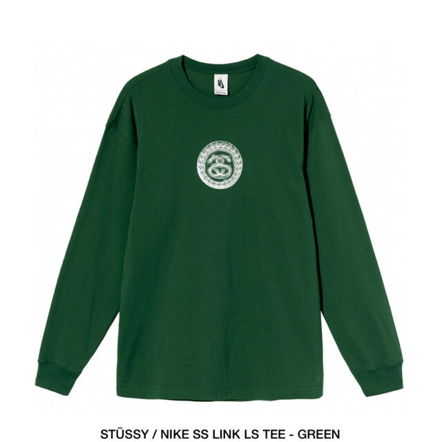 Tシャツ/カットソー(七分/長袖)NIKE stussy Tシャツ　緑　Lサイズ