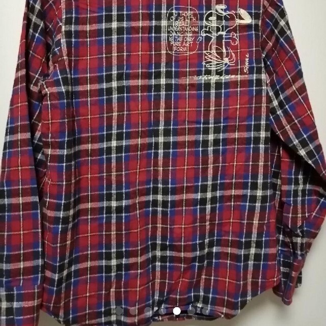 PEANUTS(ピーナッツ)のスヌーピー チェックシャツ M レディースのトップス(シャツ/ブラウス(長袖/七分))の商品写真