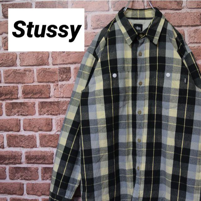 STUSSY(ステューシー)の《ステューシー》中綿シャツ　チェック　ワンポイントロゴ　Mサイズ メンズのトップス(シャツ)の商品写真