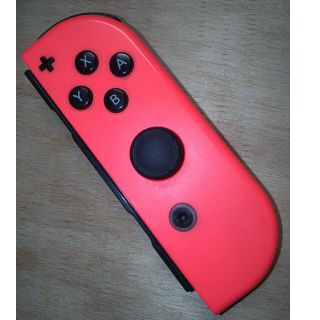 ニンテンドースイッチ(Nintendo Switch)のニンテンドースイッチ　ジョイコン右　ネオンレッド　動作良好　修理品　(家庭用ゲーム機本体)