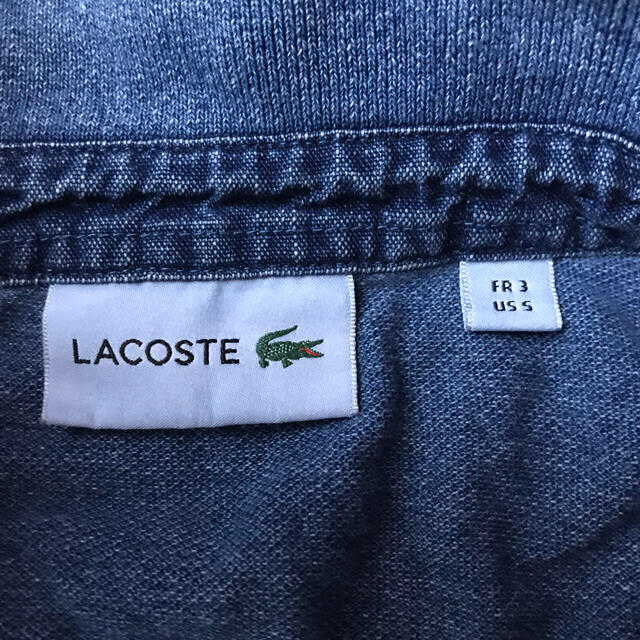 LACOSTE(ラコステ)のLACOSTE　インディゴ調ポロシャツ　Lサイズ メンズのトップス(ポロシャツ)の商品写真