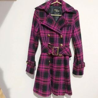 セシルマクビー(CECIL McBEE)の美品 CECIL Mc BEE コート チェック(ロングコート)