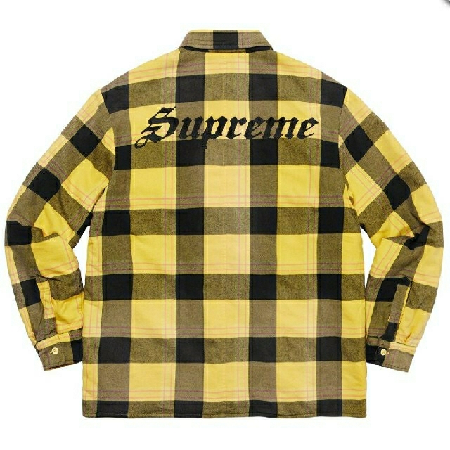 L イエロー Supreme Quilted Flannel Shirt