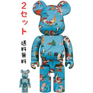 【2セット】BE@RBRICK 歌川国芳「金魚づくし」 100% ＆ 400%(その他)