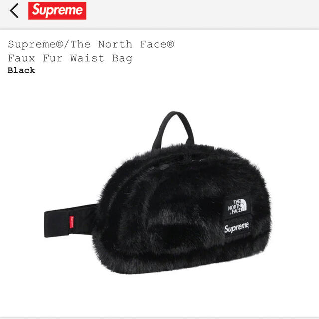 Supreme TNF Faux Fur Waist Bagバッグ