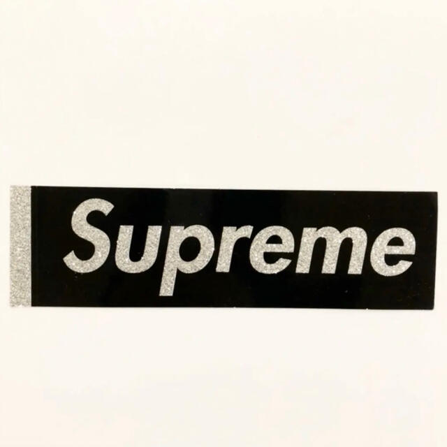 Supreme(シュプリーム)のSUPREME ラメ ロゴステッカー 黒 NY店購入 ☆レア スポーツ/アウトドアのスノーボード(その他)の商品写真