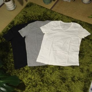 ムジルシリョウヒン(MUJI (無印良品))の無印 Vネック T 三色セット XL(Tシャツ(半袖/袖なし))