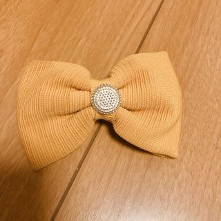 【未使用品】マスタード色リボンバレッタ(バレッタ/ヘアクリップ)