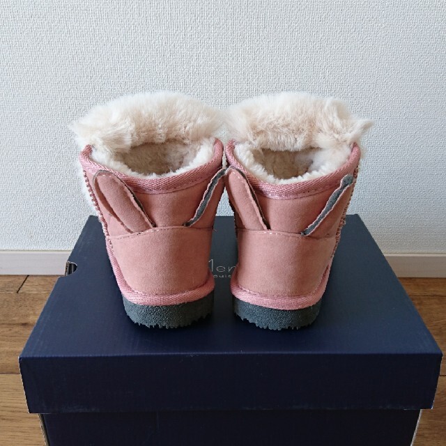 menue メヌエ  ムートンブーツ  スモークピンク 16cm  キッズ/ベビー/マタニティのキッズ靴/シューズ(15cm~)(ブーツ)の商品写真