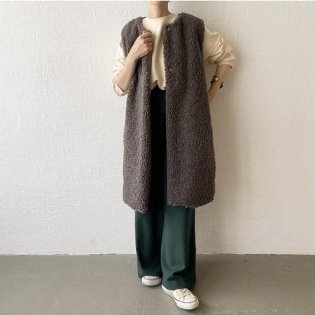 HOWDY.  moco long vest (gray) レディースのトップス(ベスト/ジレ)の商品写真