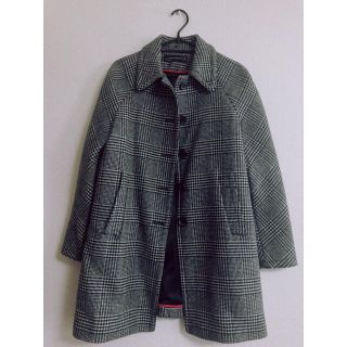 ザラ(ZARA)のZARA チェック柄　ロングコート(ロングコート)