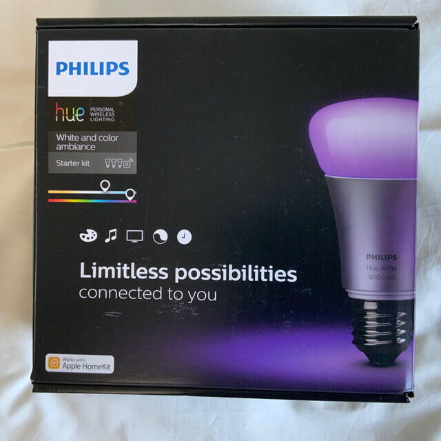 PHILIPS(フィリップス)のPHILPS HUE スターターセット インテリア/住まい/日用品のライト/照明/LED(蛍光灯/電球)の商品写真