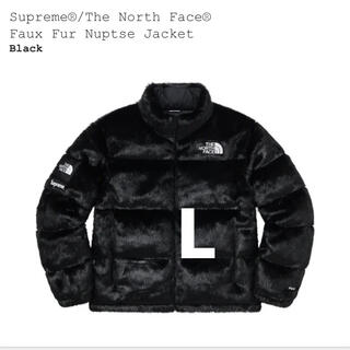 シュプリーム(Supreme)のSupreme North Faux Fur Nuptse Jacket 黒 L(ダウンジャケット)