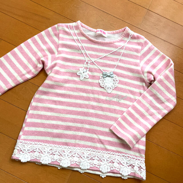 mezzo piano(メゾピアノ)のメゾピアノ ロンT 120 キッズ/ベビー/マタニティのキッズ服女の子用(90cm~)(Tシャツ/カットソー)の商品写真